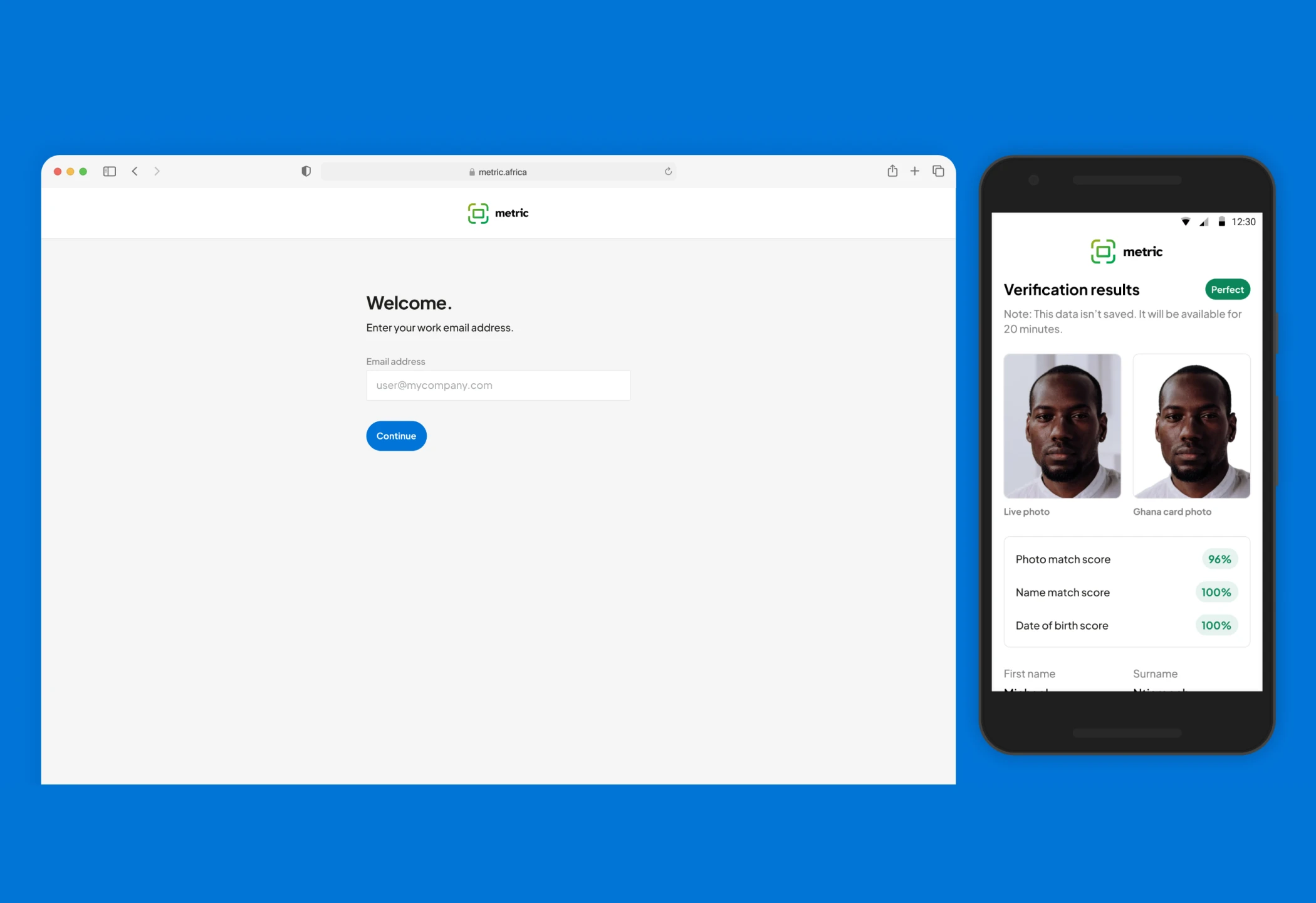 Metric Identity design preview
